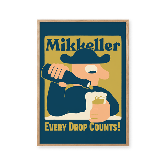 Mikkeller Prints Poster Every Drop Counts - Blue