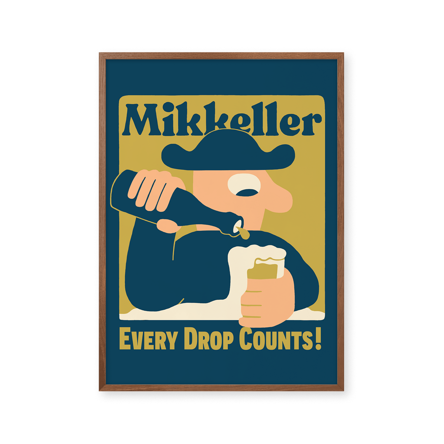 Mikkeller Prints Poster Every Drop Counts - Blue