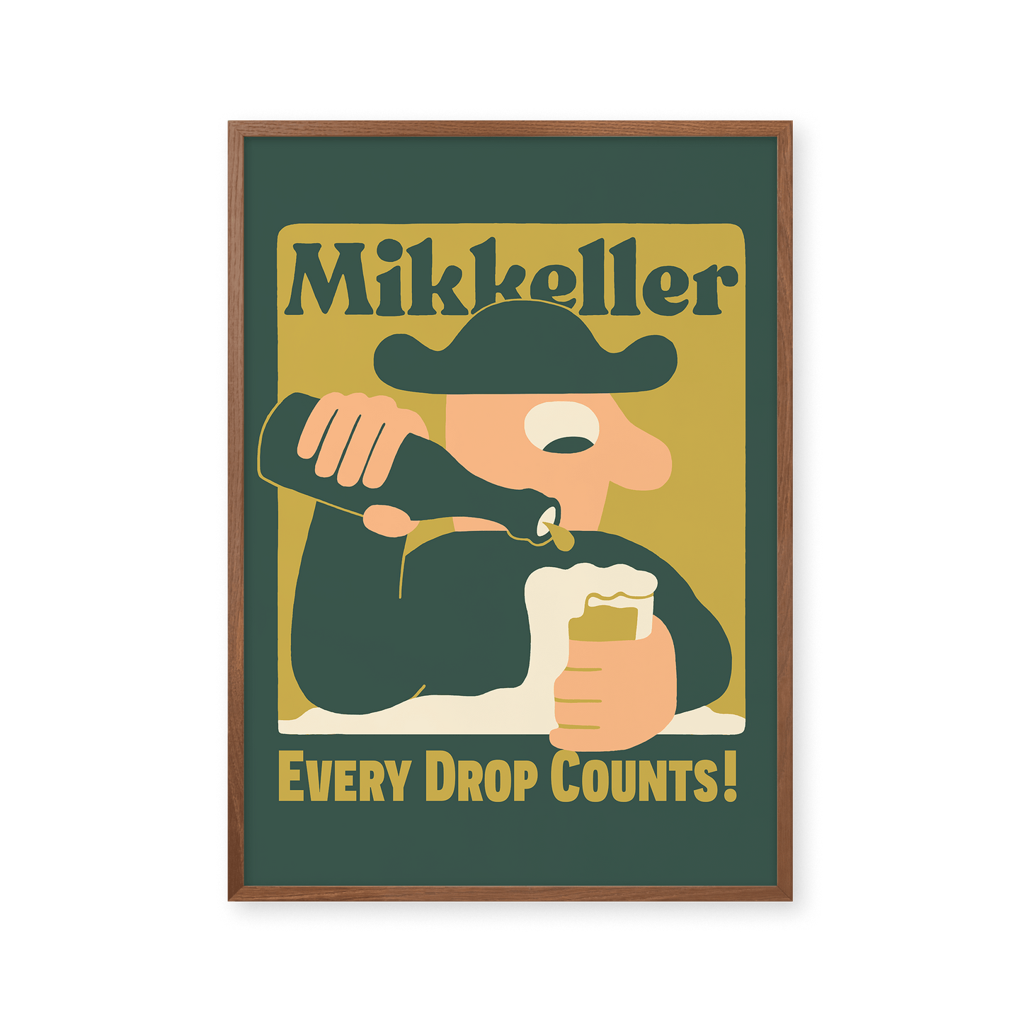 Mikkeller Prints Poster Every Drop Counts - Green
