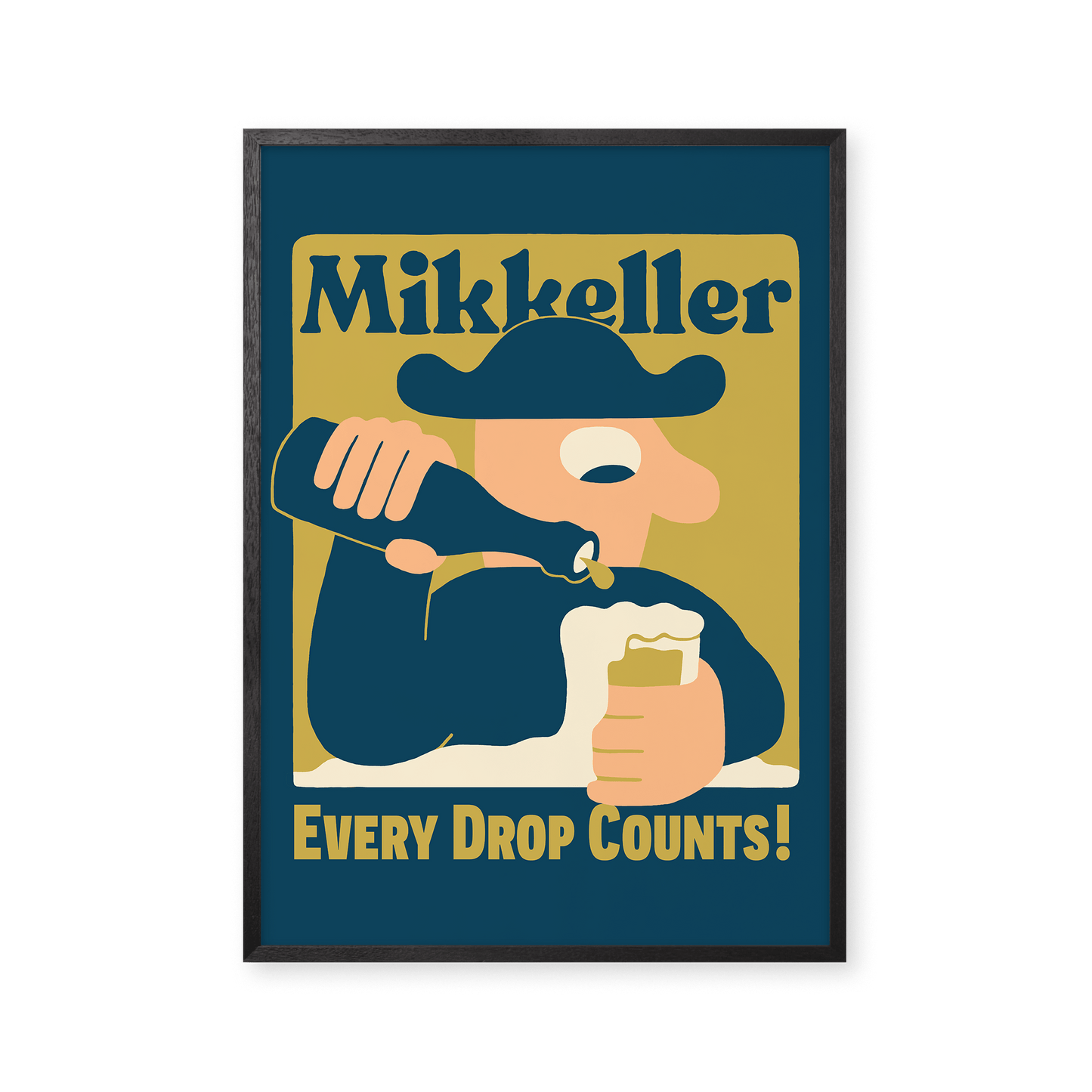 Mikkeller Prints Poster Every Drop Counts - Blue