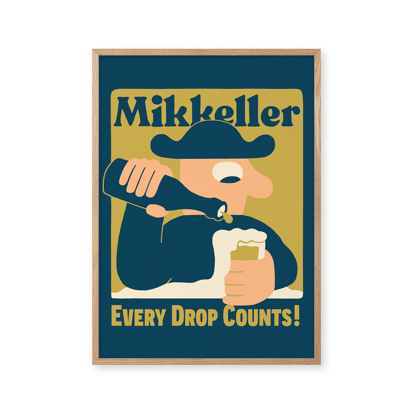 Mikkeller Prints Poster Every Drop Counts - Blue