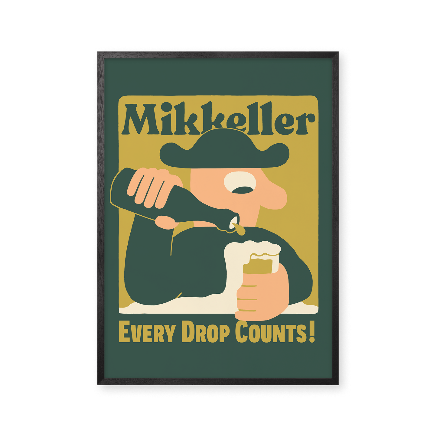 Mikkeller Prints Poster Every Drop Counts - Green